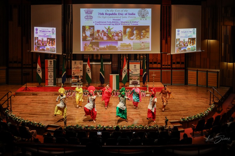 Traditional folk dance by ICCR Bhangra Troupe on the eve of the Republic Day.